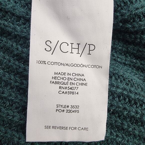 Cabi Women Pullover Sweater Small Green Knit Ruched Sleeve Cowl Neck Cotton 3532 - Picture 9 of 10